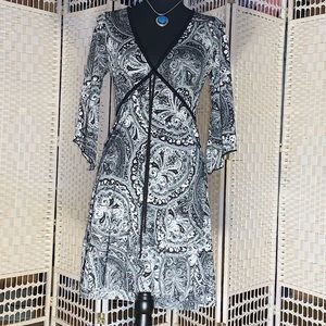 Black and White Print Dress